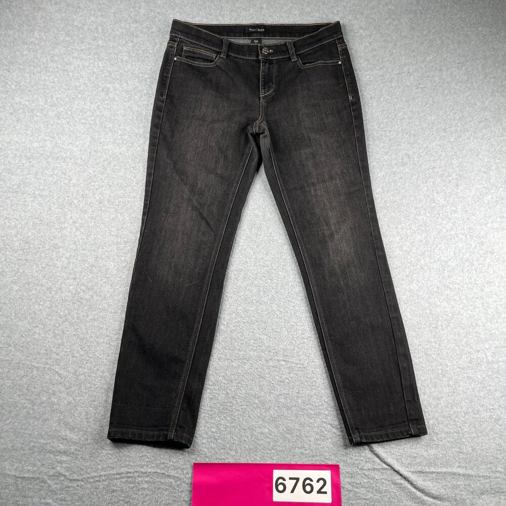 White House Black Market Denim Jeans Womens Size 6 Black Casual Classic